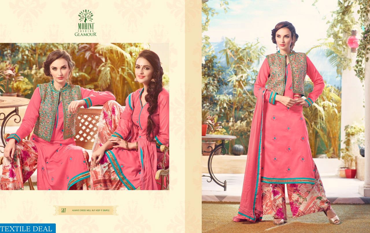 mohini Glamour Premium cotton With jacket Suits